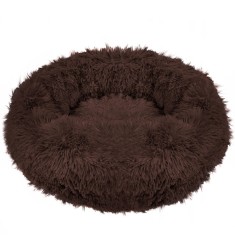 Pat Sersimo pentru caini si pisici, cu husa detasabila, maro, diametru 80cm Household NewTrend