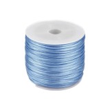 Snur satinat pentru tehnica kumihimo, 27 m, diametru 1 mm, Albastru