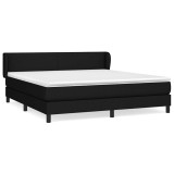 Cumpara ieftin Pat box spring cu saltea, negru, 180x200 cm, catifea