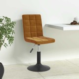 vidaXL Scaune de masă pivotante, 4 buc., maro, catifea 3089287