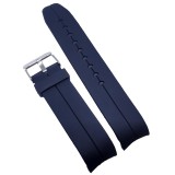 Cumpara ieftin Curea Silicon Negru cu Capete Curbate &ndash; 22 mm &ndash; Hipoalergenică &ndash; Lungime XL