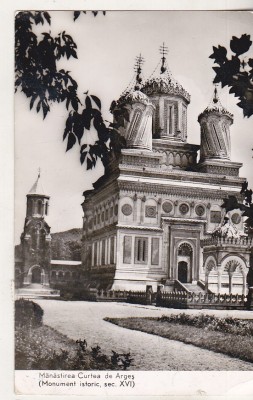 bnk cp Manastirea Curtea de Arges - Vedere - uzata foto