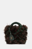 Kurt Geiger London geantă MACRAME CRYSTAL culoarea maro, 2038279999