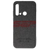 Husă Huawei P20 Lite (2019) Denim Neagră, TPU + Piele