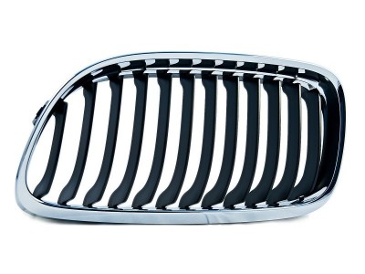 Grila radiator Bmw Seria 3 (E90/E91), 08.2008-06.2012, stanga, crom/negru, 51137201969, 204205-3 foto