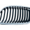 Grila radiator Bmw Seria 3 (E90/E91), 08.2008-06.2012, stanga, crom/negru, 51137201969, 204205-3