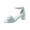 Sandale elegante cu toc pentru fete MRS M1307-A, Argintiu
