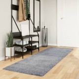 vidaXL Covor pufos &quot;PAMPLONA&quot; cu fire &icirc;nalte albastru modern 80x250 cm