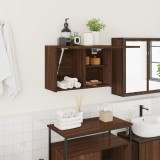 Dulap perete de baie, stejar maro, 60x25x40 cm, lemn prelucrat