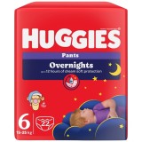 Scutece chilotel de noapte Huggies Overnights, 6, 15-25 kg, 22 buc