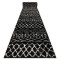 Traversa Covor Berber Ethnic G3802 negru shaggy, 80 cm