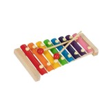 Xilofon din lemn, 8 clape colorate, pentru copii, ATU-082088, Oem