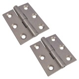 Cumpara ieftin Balama din aluminiu, dreapta, pentru usa, saten, 40 x 50 mm, 2 buc / set