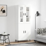 vidaXL Dulap &icirc;nalt, alb, 69,5x34x180 cm, lemn compozit