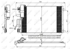 NRF 35975 EASY FIT Condensator, climatizare
