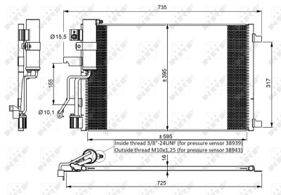 NRF 35975 EASY FIT Condensator, climatizare foto