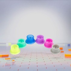 Capacele Silicon cu Baza MIX Color - 13mm/50buc - Purple - 50buc