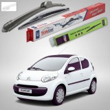 Cumpara ieftin Ștergătoare Citro&euml;n C1 Gen I B0 Hatchback 2005-2014 | Ștergător Față și Spate Flat &ndash; TeamCar&reg;