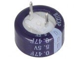 Supercondensator THT 0,47F 5,5V 13,5x7,3mm