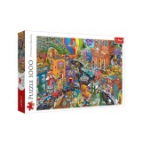 Puzzle 1000 piese, Oras Animat, 68x48 cm, ATU-084662, Oem