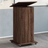 VidaXL Pupitru roți și sertar stejar maro 55x55x107 cm lemn prelucrat 848030