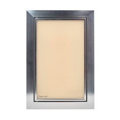 Ușă de vizitare - Ramă din aluminiu Crom si sticla Bej 200x400mm