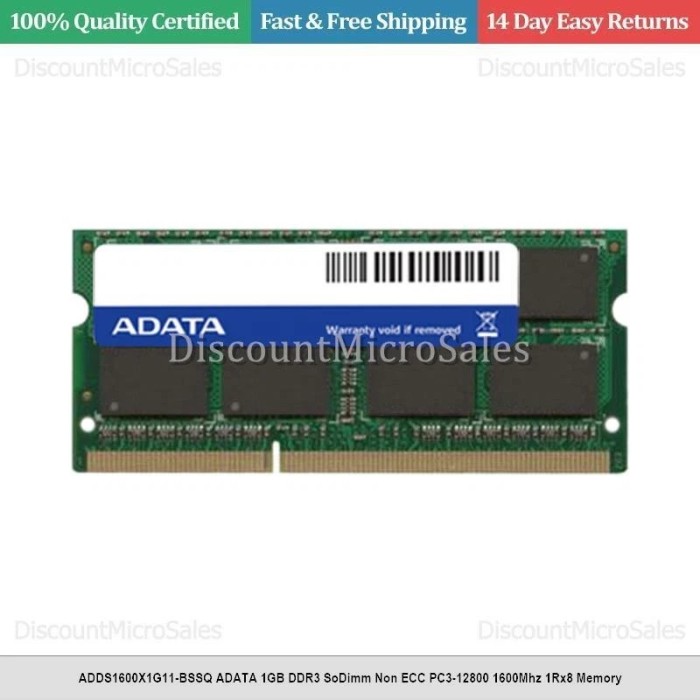 Ram Laptop Adata 2GB PC3-12800S