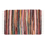 Covor tesut decorativ, colorat cu franjuri scurti, 100x70 cm