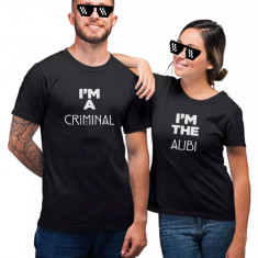 Set tricouri i’m a criminal alibi, 100% bumbac, cod produs T28
