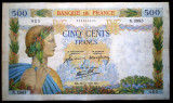 333 FRANTA WWII 500 FRANCS FRANCI 20.11.1941 SR. 425