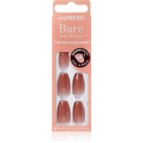 KISS imPRESS Bare but Better unghii artificiale autoadeziv Flare 30 buc