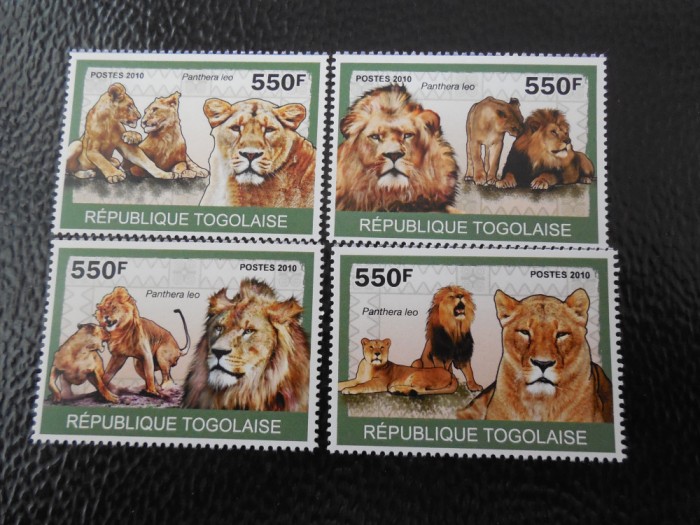 Togo -Fauna ,lei-serie completa ,MNH