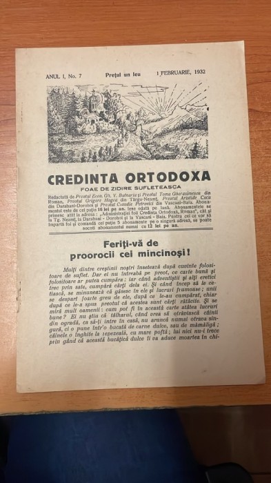 AS- Credinta Ortodoxa, nr 7