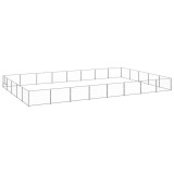 VidaXL Padoc pentru c&acirc;ini, argintiu, 40 m&sup2;, oțel