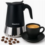 Aparat pentru cafea, espressor, otel inoxidabil, 6 cani, negru/argintiu, Klausberg