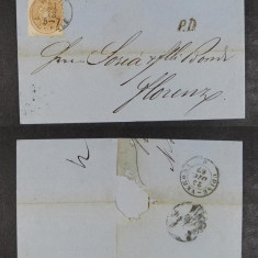 Austria 1867 Postal History Rare Old Cover to Florence Italy DB.296