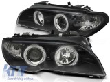 Kit de faruri tuning cu ochi de &icirc;nger CCFL, potrivit pentru BMW 3 E46 04.2003-2006 coupe/cabriolet, stanga si dreapta Performance AutoTuning