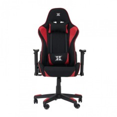 Scaun gaming Torin Serioux, 126-134 cm, textil, piston gaz, manere reglabile, perne detasabile, maxim 150 kg, Negru/Rosu