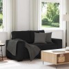 VidaXL Canapea cu 2 locuri, neagră, 120 cm, material textil 4105158