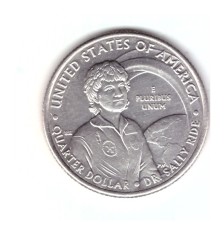 Moneda SUA 25 centi/quarter dollar 2022 D, dr. Sally Ride, cu luciu