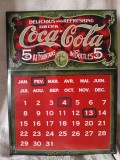 Coca Cola calendar de perete tabla emailată 40 x 30 cm