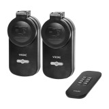 Priza cu telecomanda Virone RS-2(GS), 16 A, interior / exterior, IP44, set 2 prize
