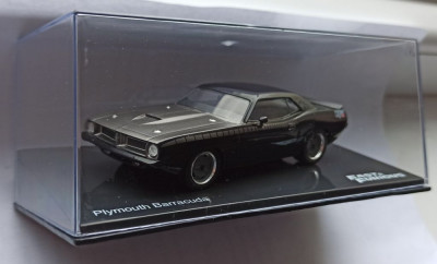 Macheta Plymouth Barracuda 1973 gri Fast and Furious - IXO/Altaya 1/43 foto