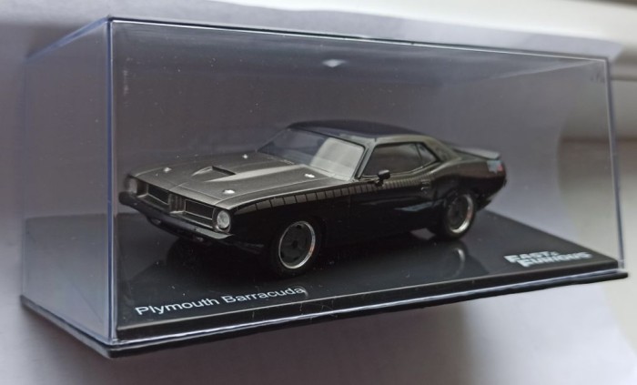 Macheta Plymouth Barracuda 1973 gri Fast and Furious - IXO/Altaya 1/43