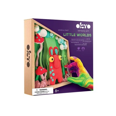 Set creatie wood &amp;amp; craft - little worlds, 21*21cm - mommy troll foto
