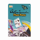 Jurnal artistic pentru copii Happi Hobbi cu pixuri fluo si activitati creative