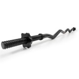 Bara haltera curbata Z pentru greutati 120 cm, diametru 25 mm, otel, incarcare maxima 140 kg, negru Household NewTrend