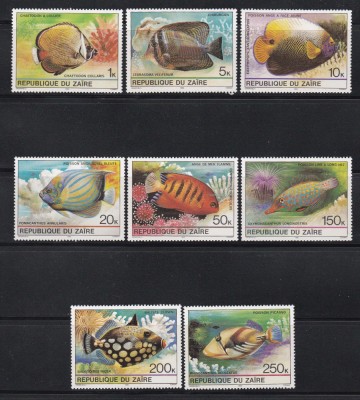 Zair 1980 - Pesti tropicali, Serie + Colita, 4 poze, MNH foto