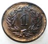 7.304 ELVETIA 1 RAPPEN 1941, Europa, Bronz
