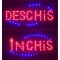 Reclama LED MyStyle, Magazin Deschis - Inchis, cu buton schimbare mesaj, Rosu - Albastru